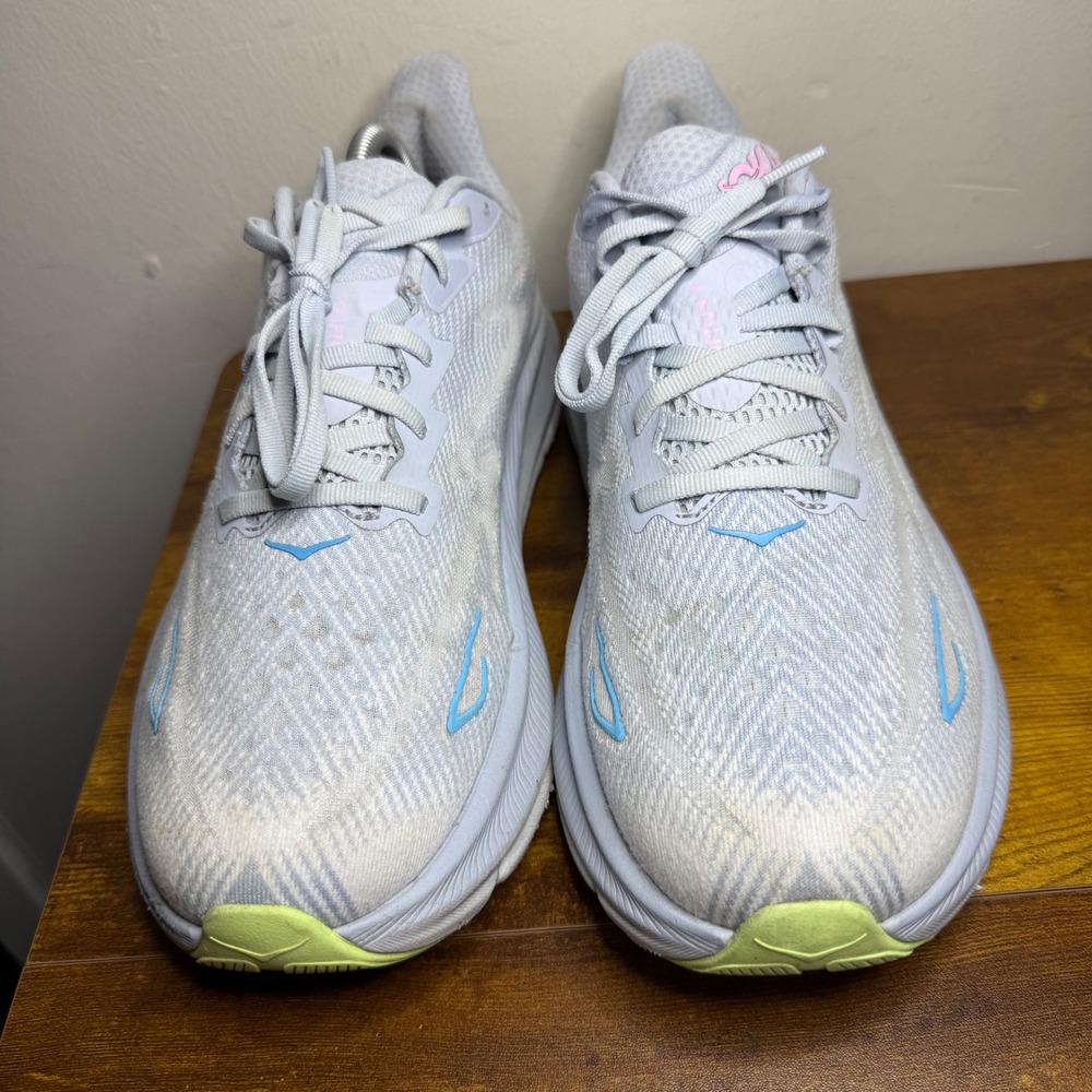 Hoka Clifton 9 Running Shoes Womens Size 11 D Wide Blue Grey 1132211 GLLS - Picture 3 of 6